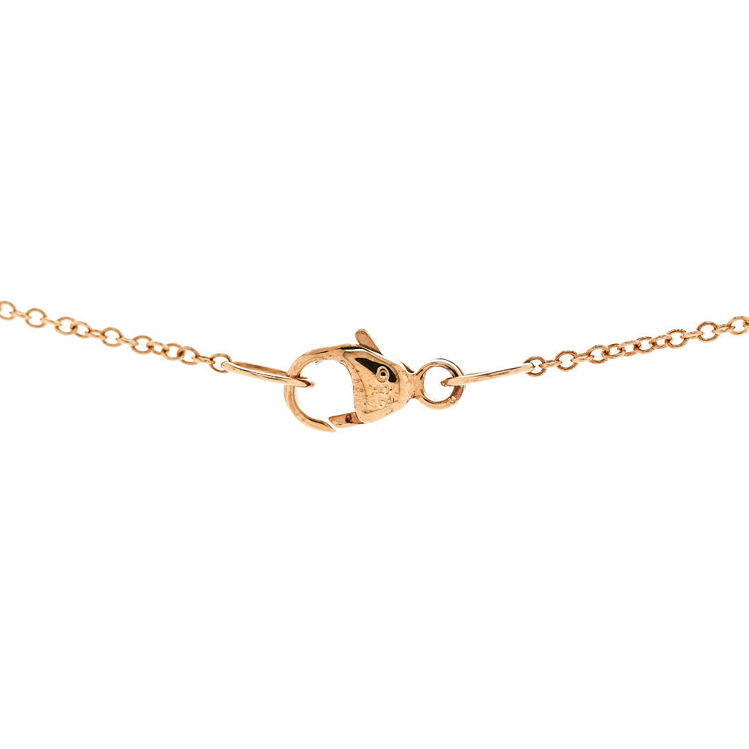 18K Yellow Gold Diamond 8mm Petite Infinity Pendant Necklace