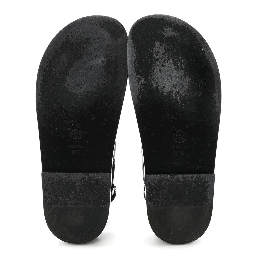 Lambskin Velcro Dad Sandals 38.5 Black