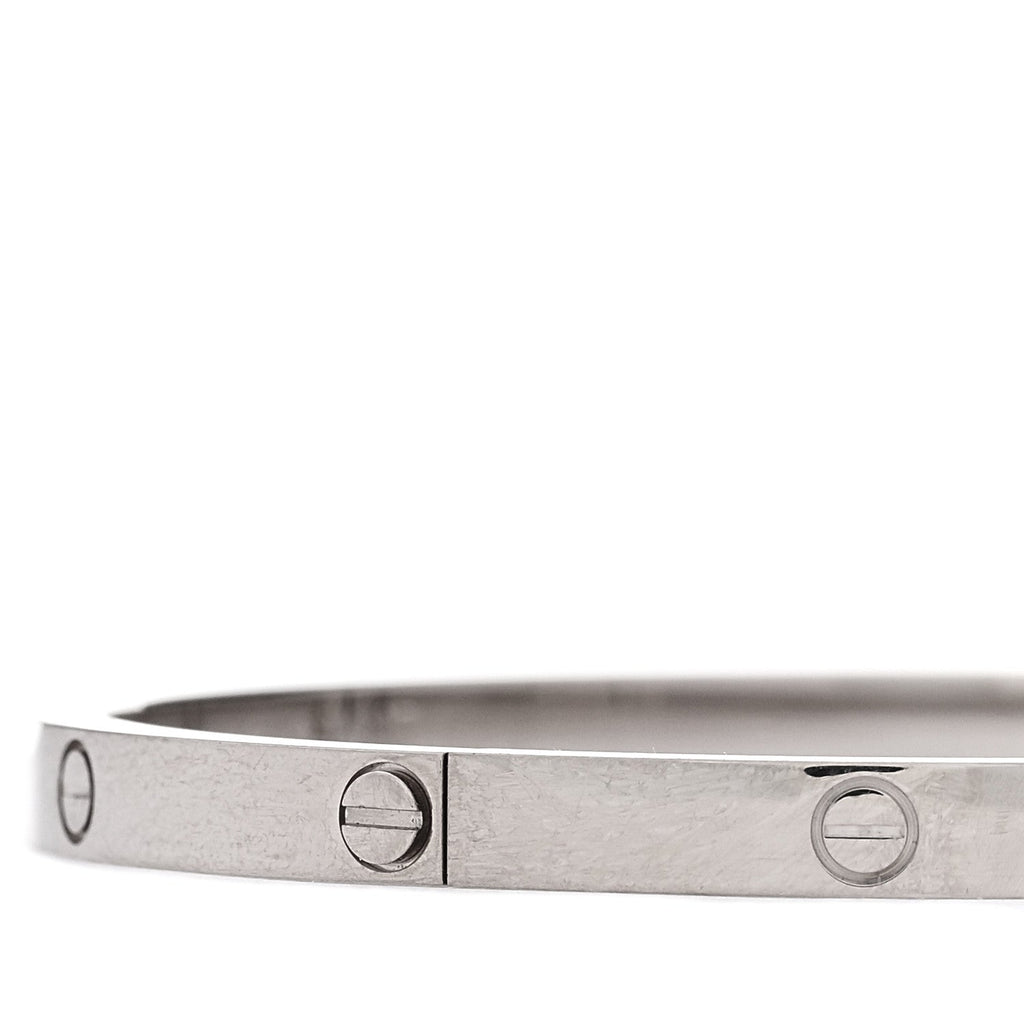18K White Gold Small LOVE Bracelet 16