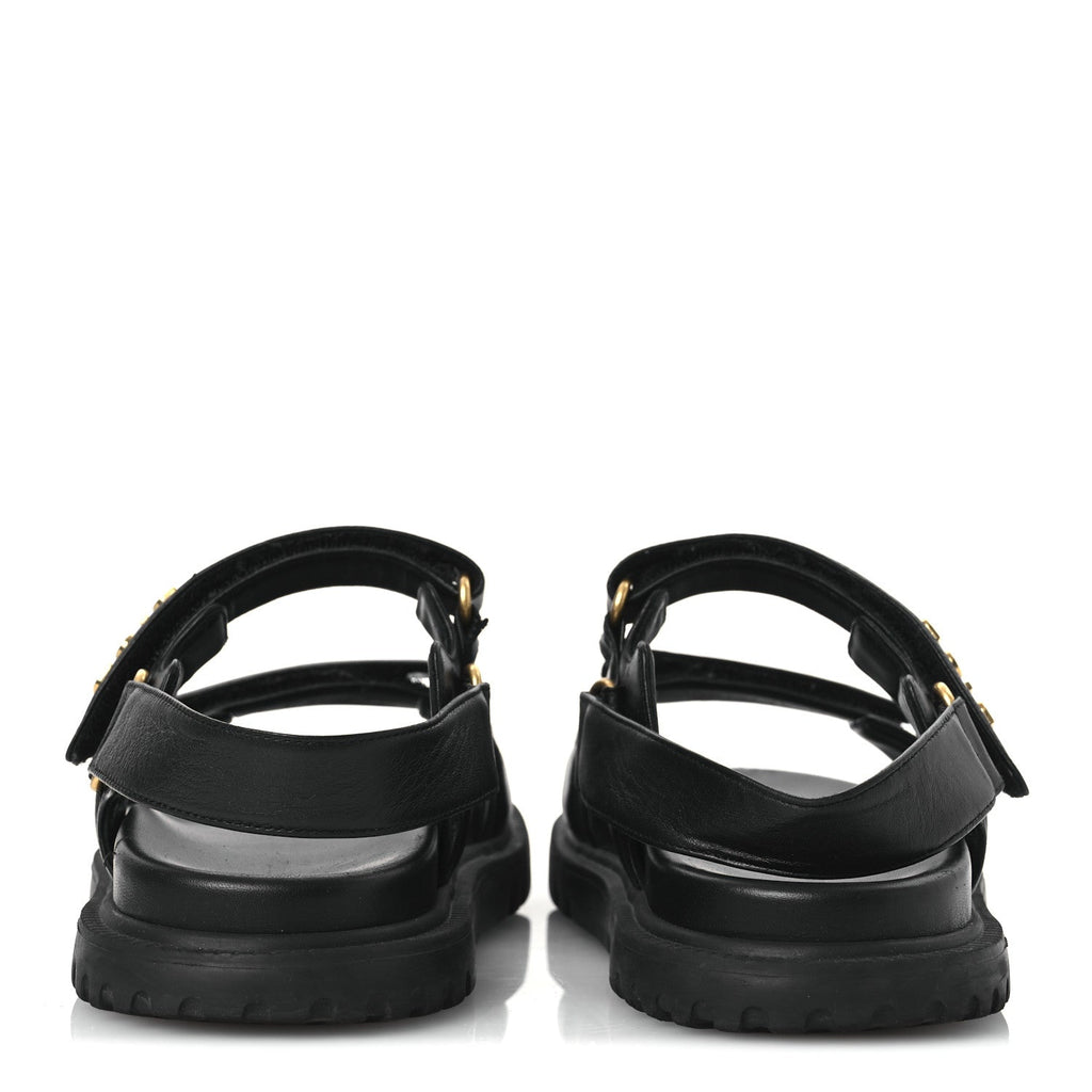 Lambskin Dioract 10mm Sandals 39 Black