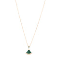 18K Rose Gold Diamond Malachite Divas' Dream Pendant Necklace