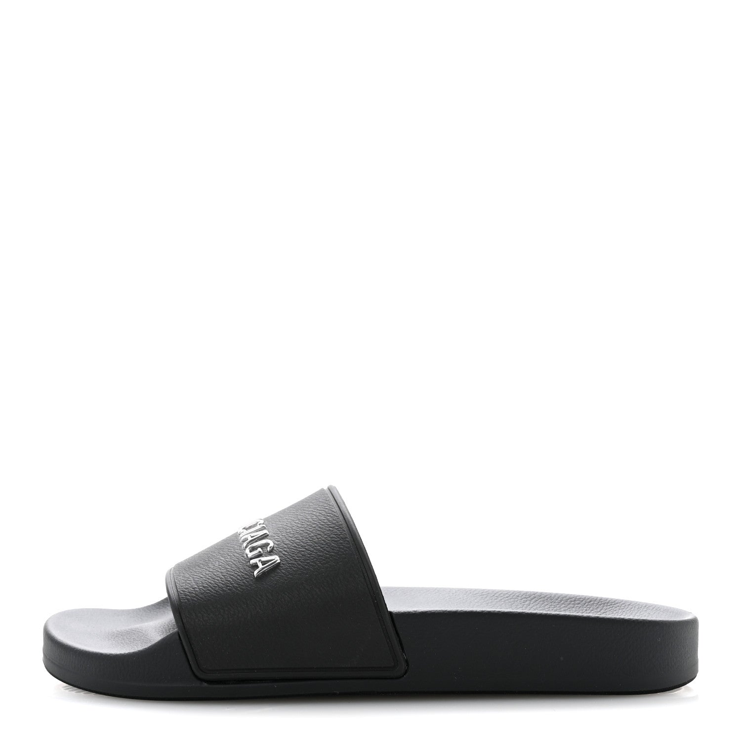 Rubber Womens Logo Pool Slide Sandals 35 Black