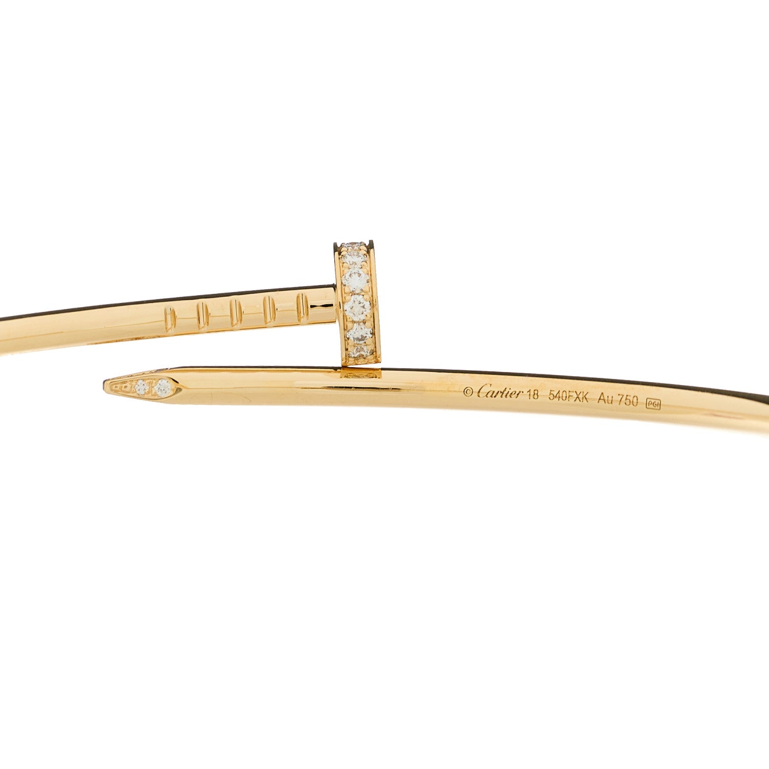18K Yellow Gold Diamond Small Juste Un Clou Bracelet 18