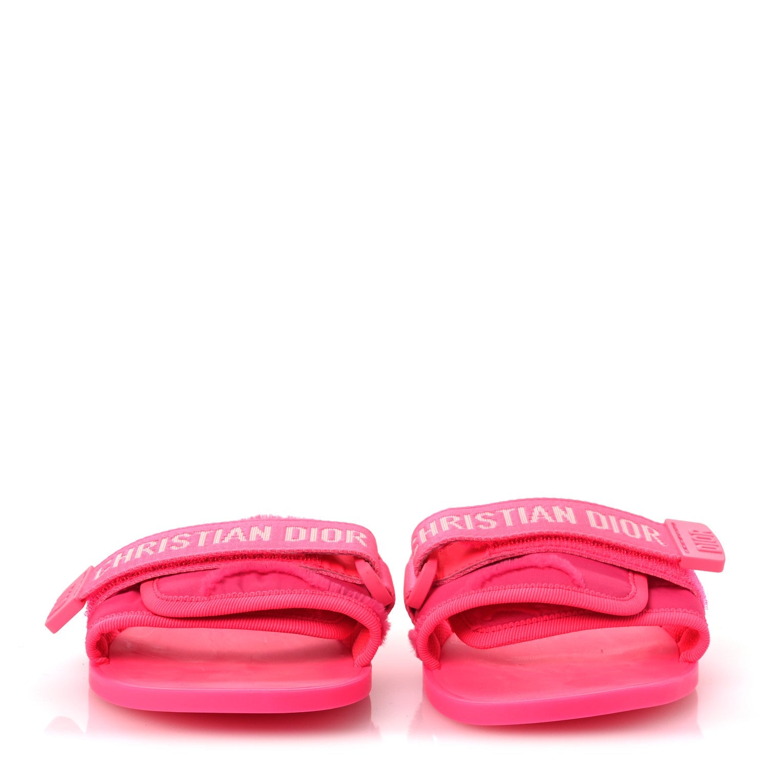 Technical Stretch Fabric Camouflage Dio(r)evolution Slide Sandals 38 Fuchsia Fluo