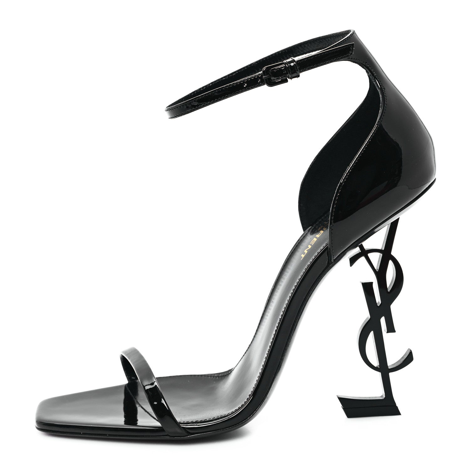 Patent Calfskin Opyum 110 Sandals 41 Black