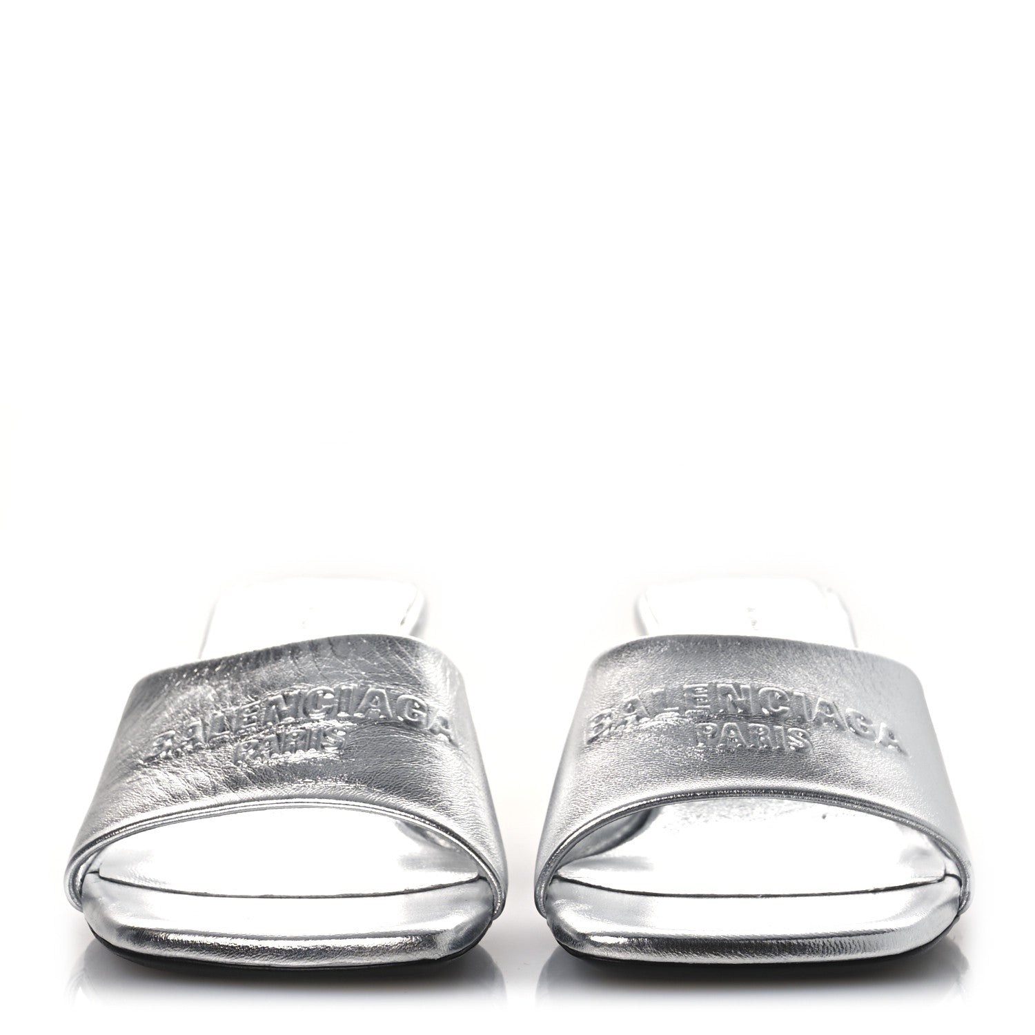 Metallic Sheepskin Duty Free 70mm Sandals 39 Silver