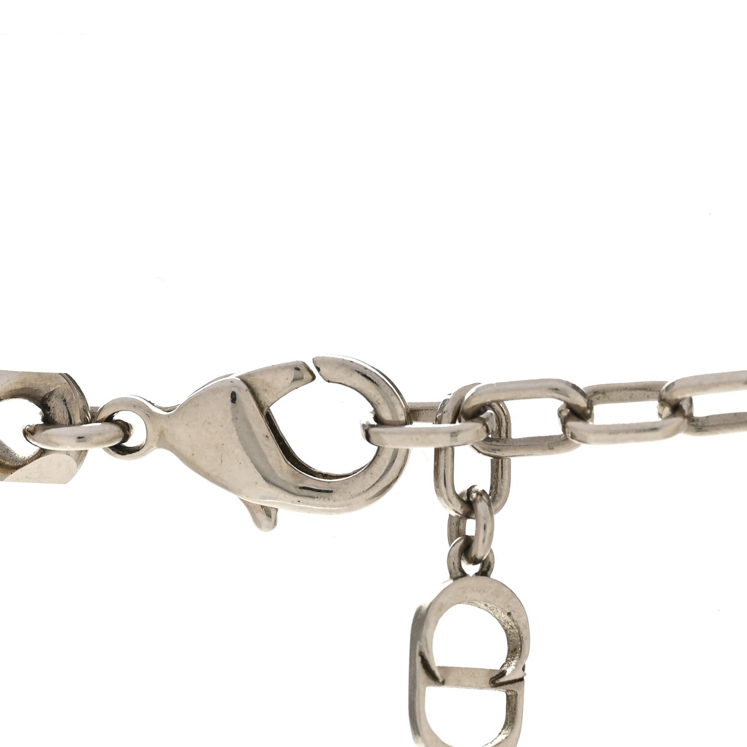 Brass CD Icon Thin Chain Link Necklace Silver Gold