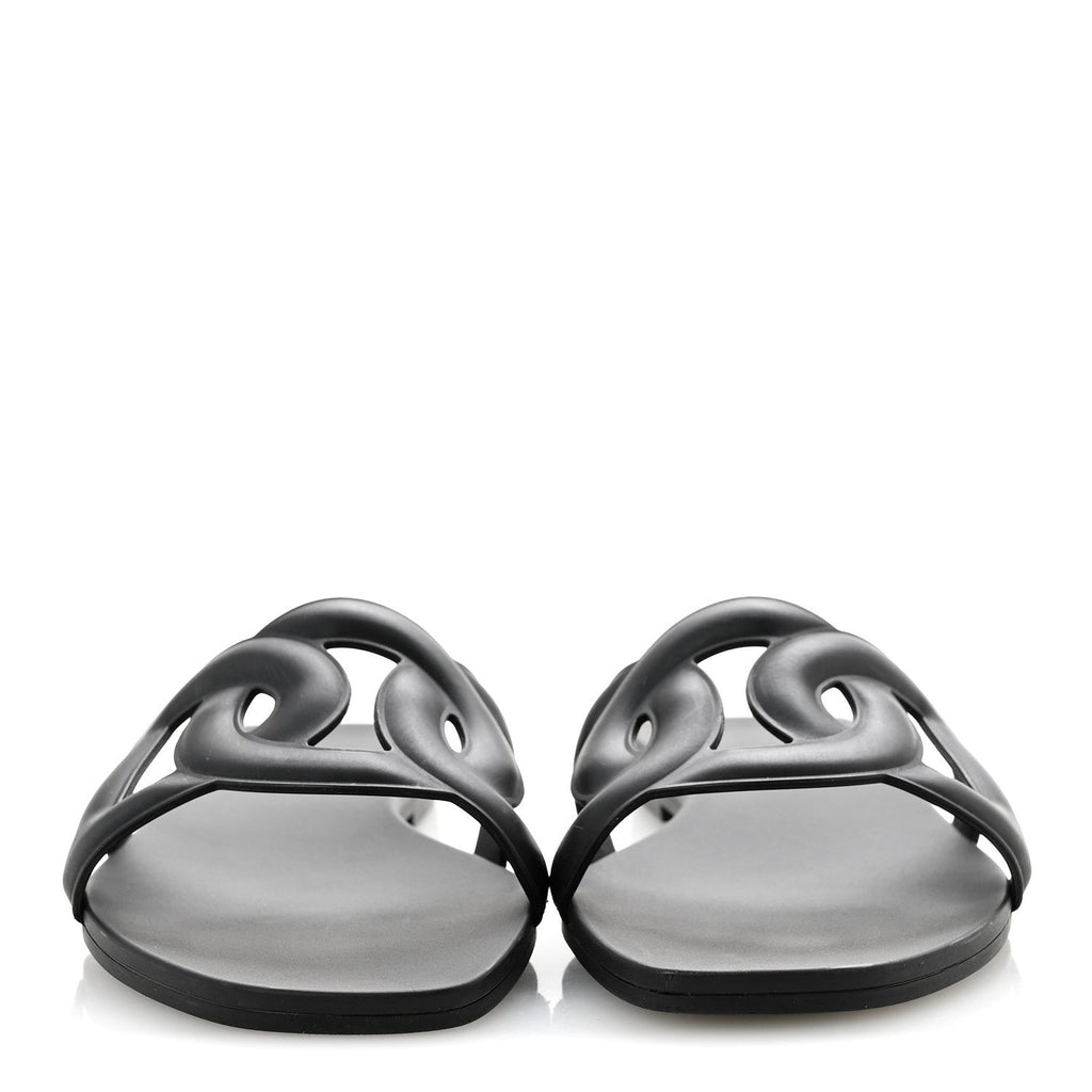 Rubber Aloha Sandals 36 Black