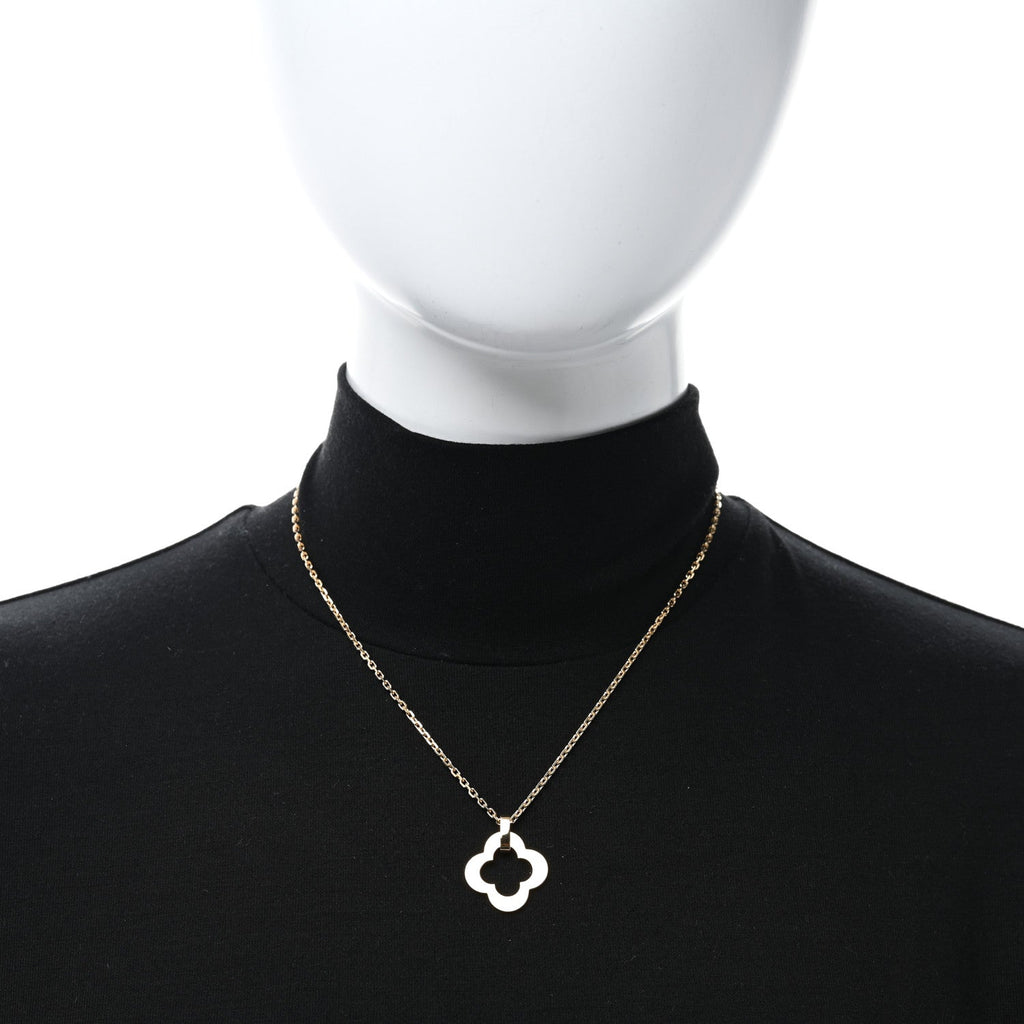18K Yellow Gold Byzantine Alhambra Pendant Necklace