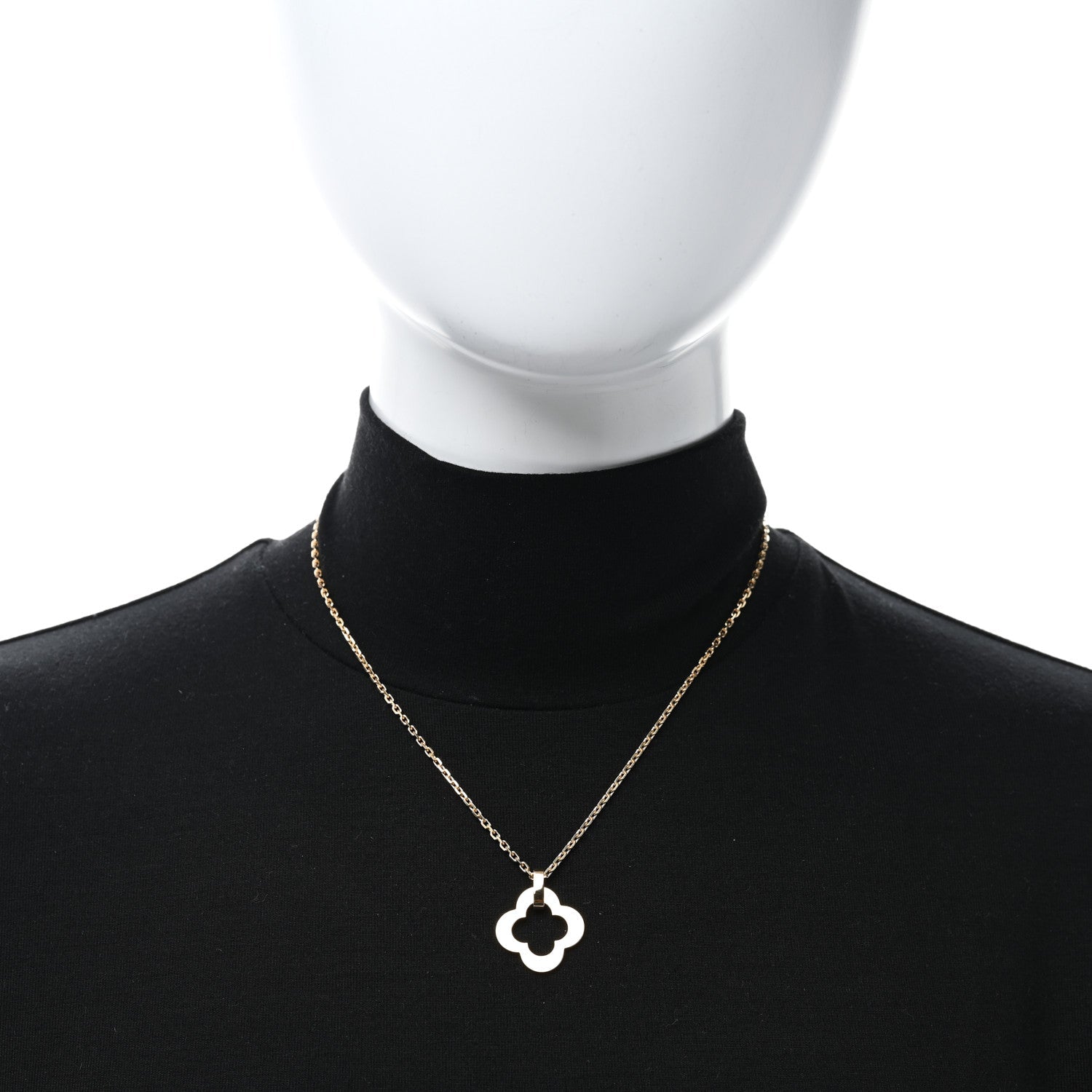 18K Yellow Gold Byzantine Alhambra Pendant Necklace