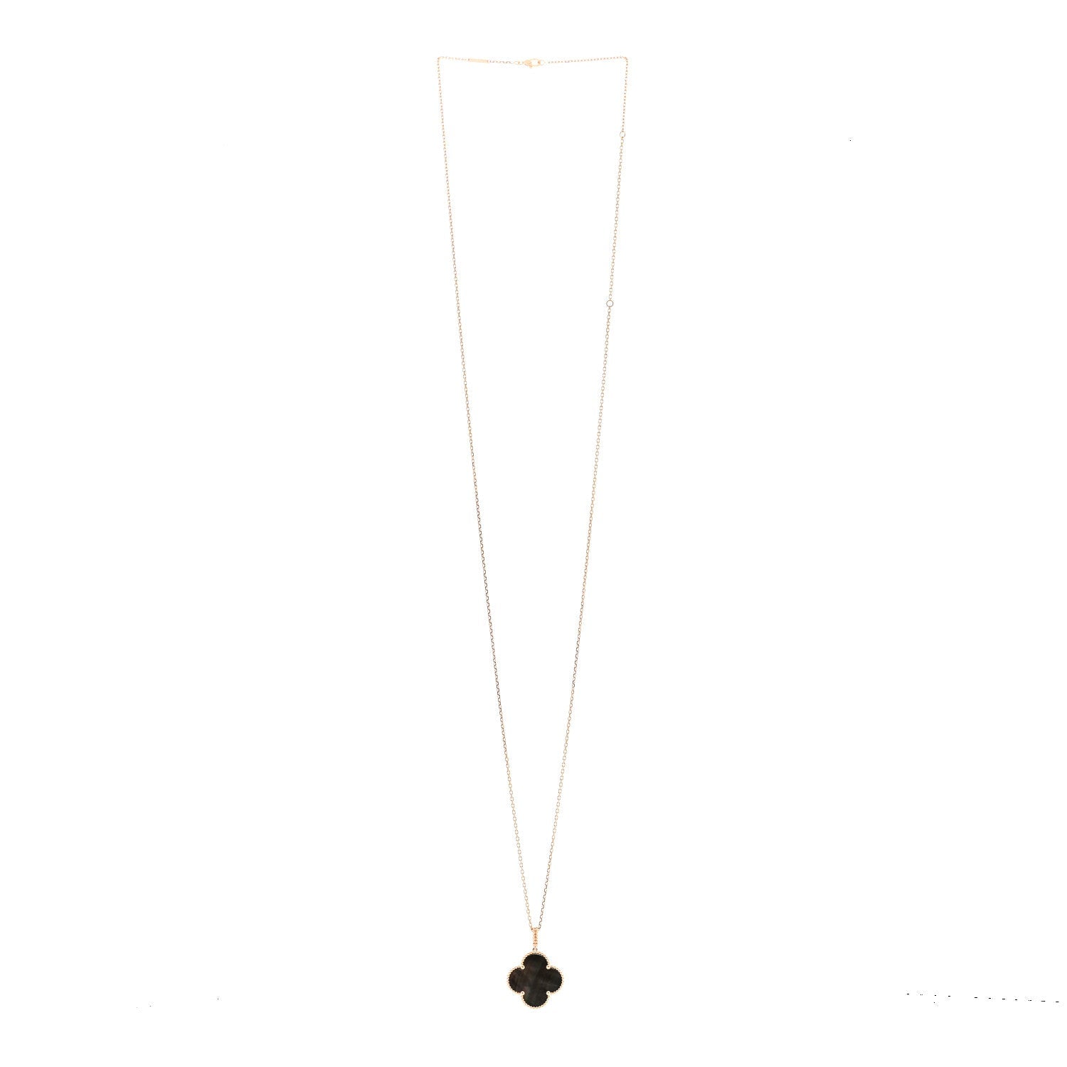 18K Rose Gold Gray Mother of Pearl Magic Alhambra Long Necklace