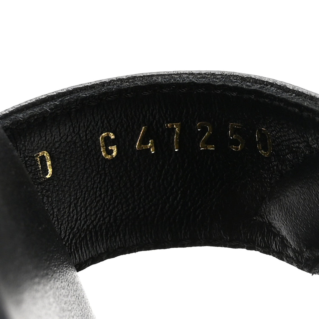 Lambskin CC Cut Out Mules Sandals 36 Black
