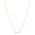 18K Yellow Gold Diamond Mini T Smile Pendant Necklace
