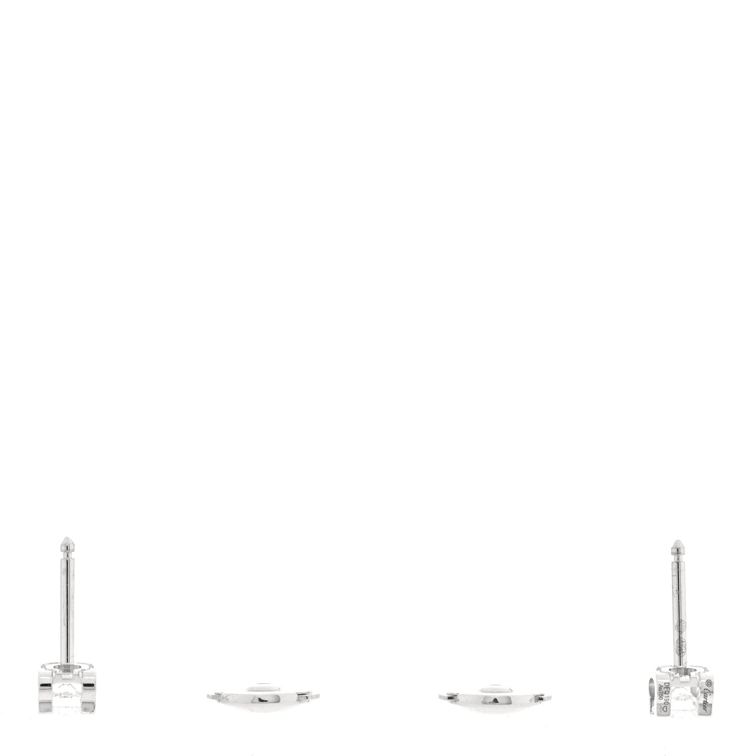 18K White Gold Diamond .46ctw C De Cartier Earrings