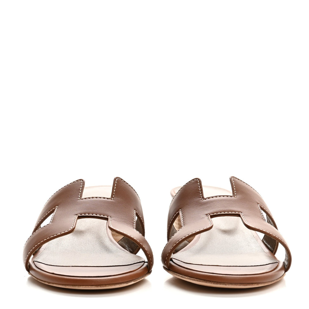 Calfskin Oasis Sandals 37 Gold