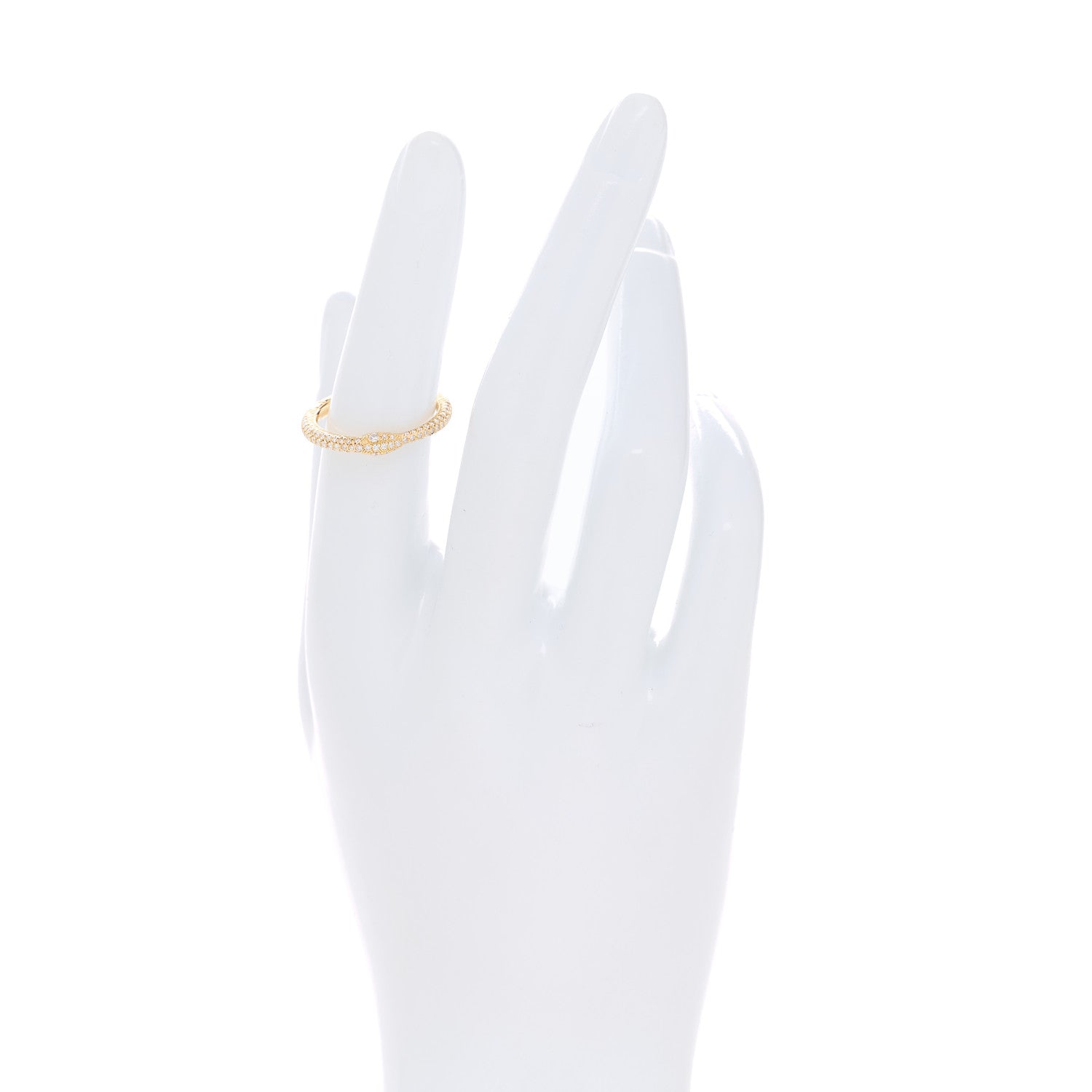 18K Yellow Gold Diamond Ouroboros Snake Ring 52 6