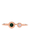 18K Rose Gold Mother of Pearl Malachite Black Onyx BVLGARI BVLGARI Flip Cuff Bracelet S