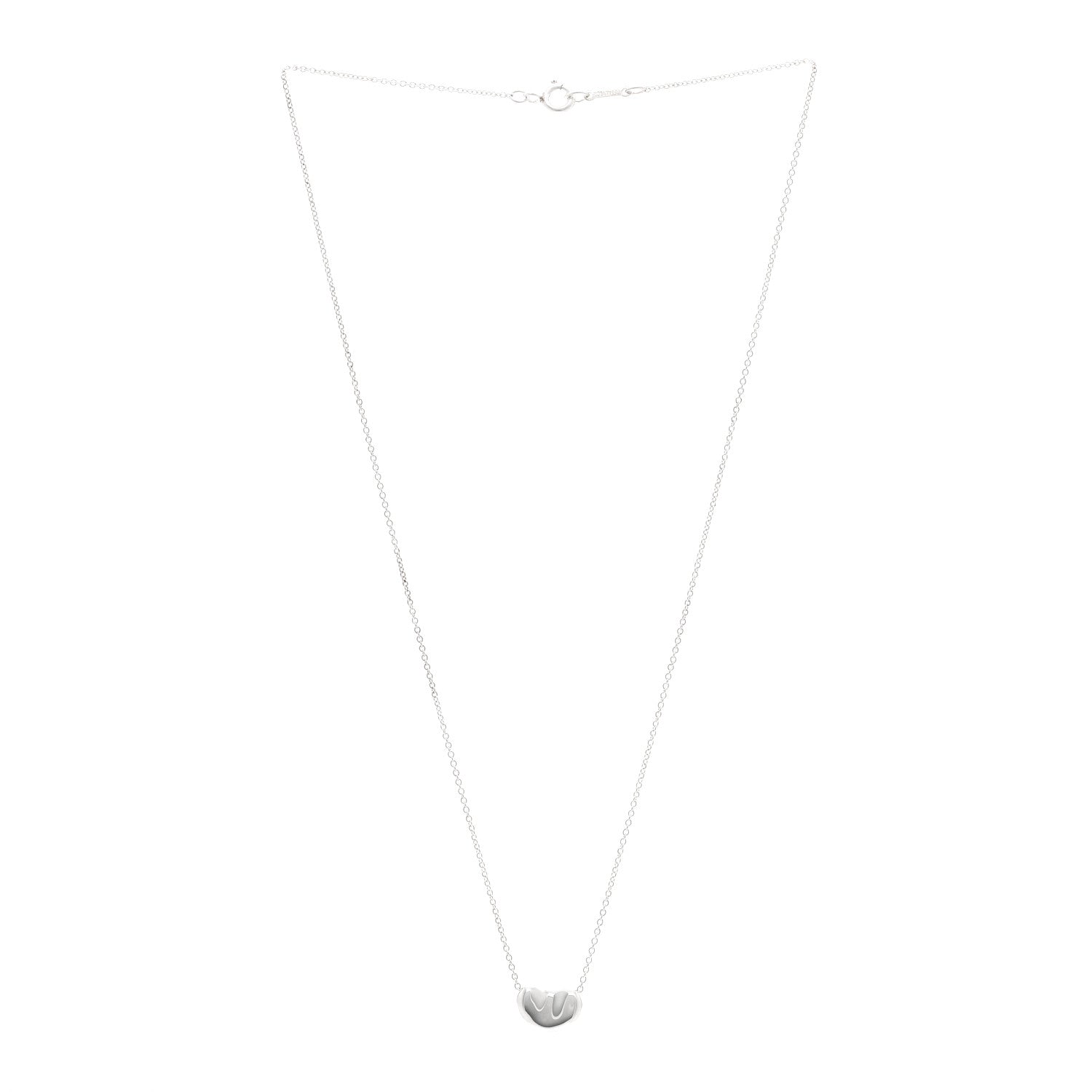 Sterling Silver 11mm Elsa Peretti Bean Pendant Necklace