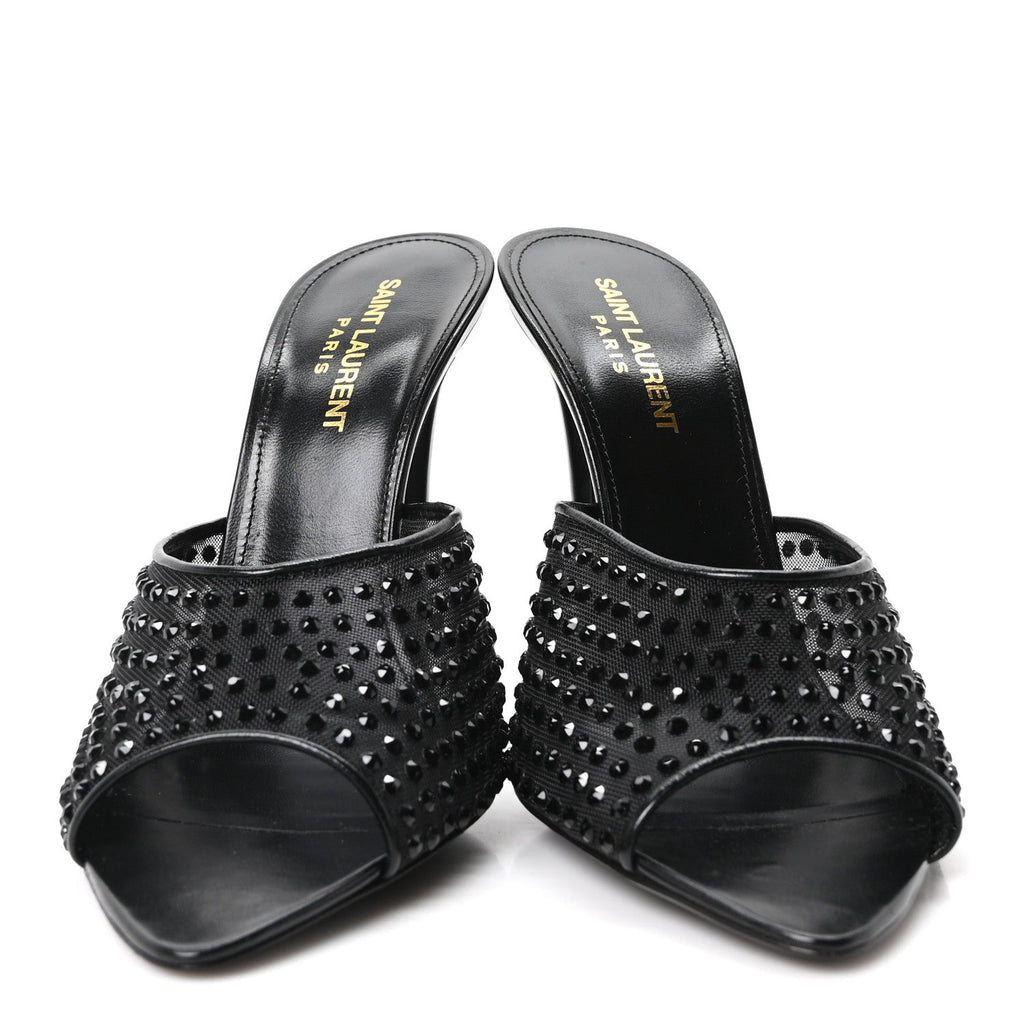 Tulle Strass Gippy 110 Mule Sandals 38 Black