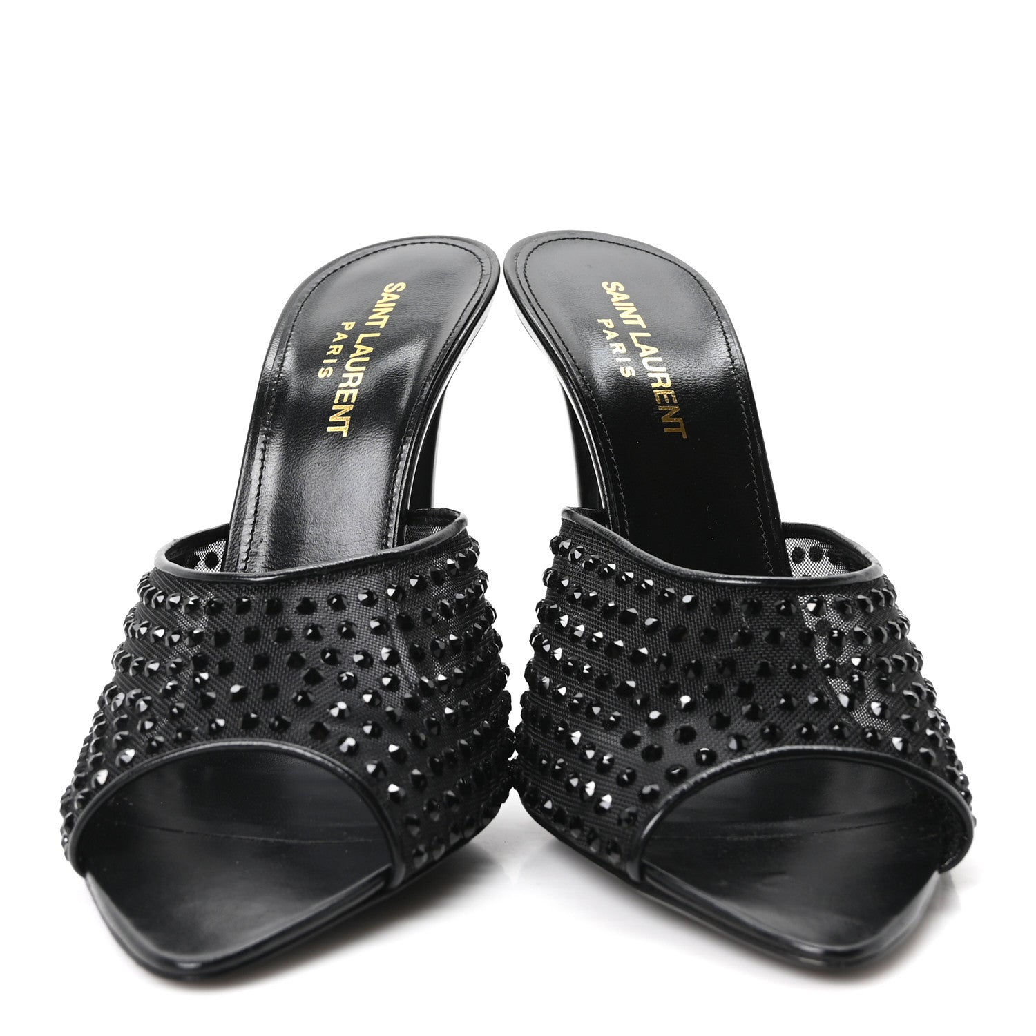 Tulle Strass Gippy 110 Mule Sandals 38 Black
