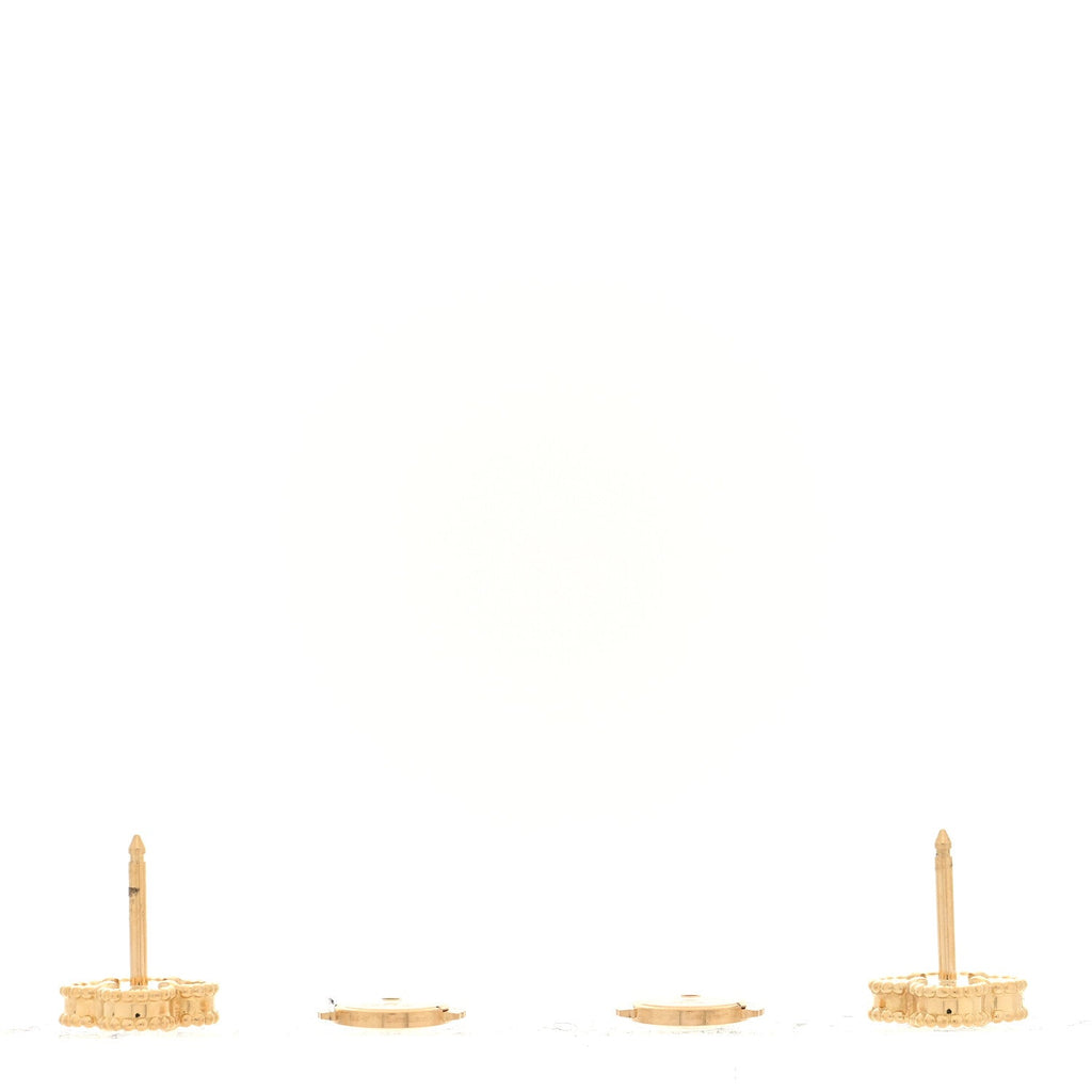 18K Yellow Gold Black Onyx Sweet Alhambra Earrings