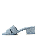 Denim Quilted Mules 37.5 Blue