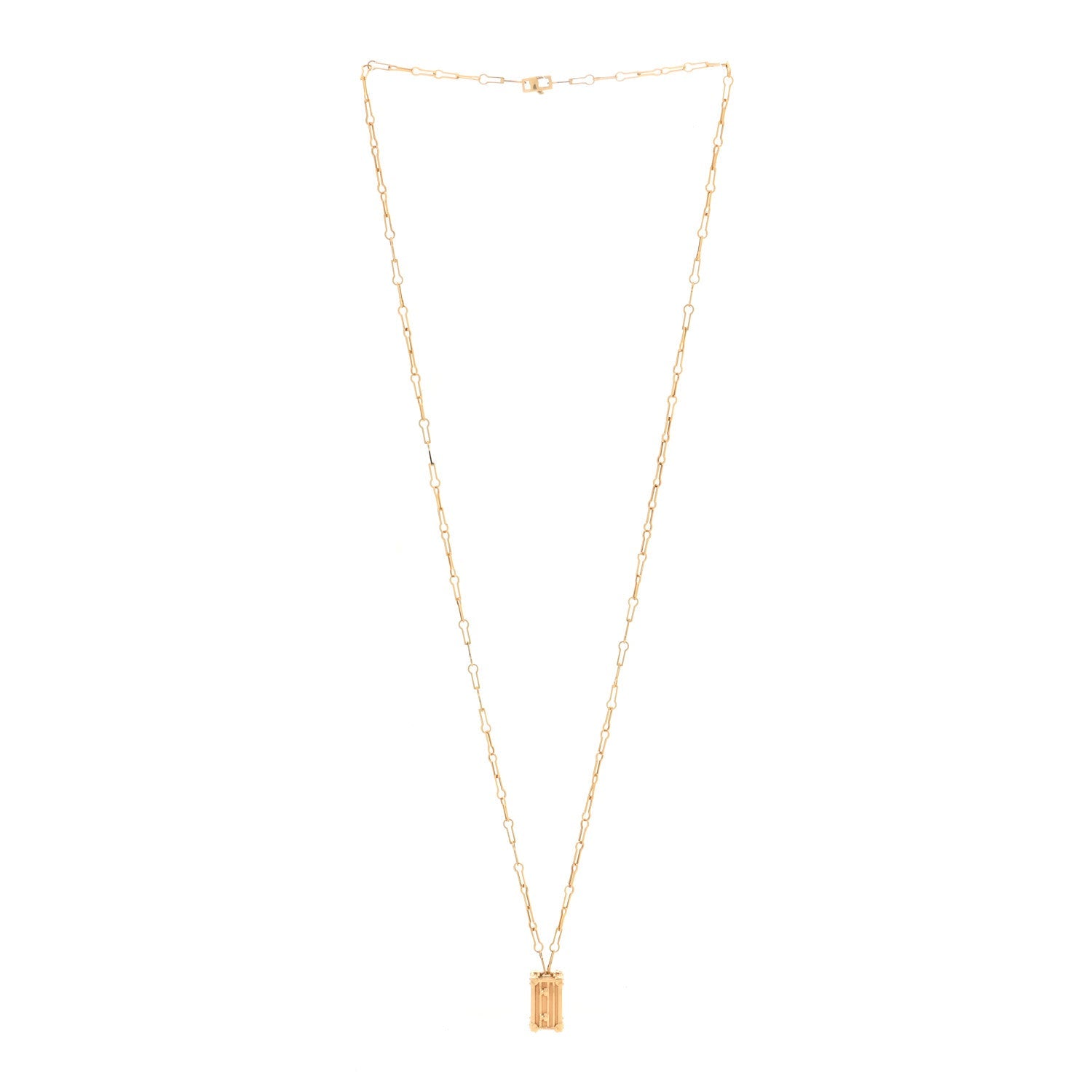 18K Yellow Gold Petite Malle Pendant Necklace