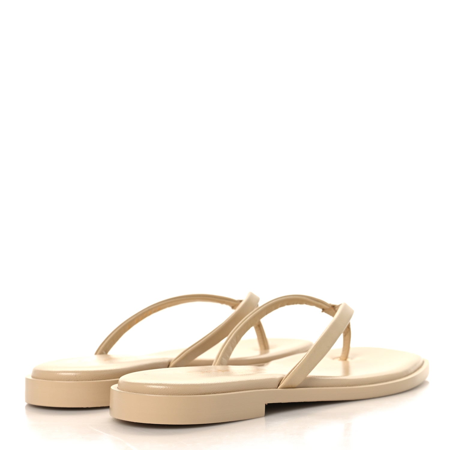 Goatskin CC Times Square Thong Sandals 37 Beige