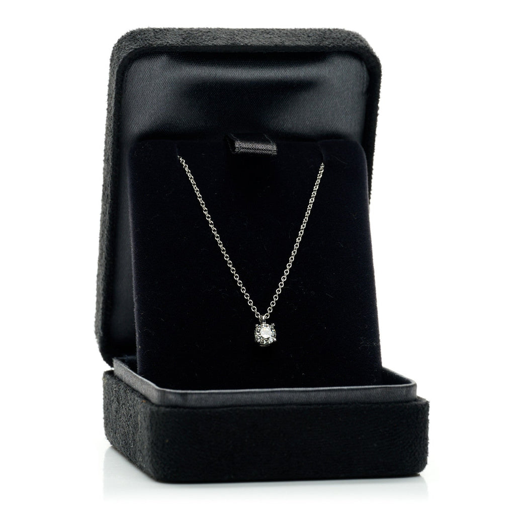 Platinum Diamond .35ct Solitaire Pendant Necklace