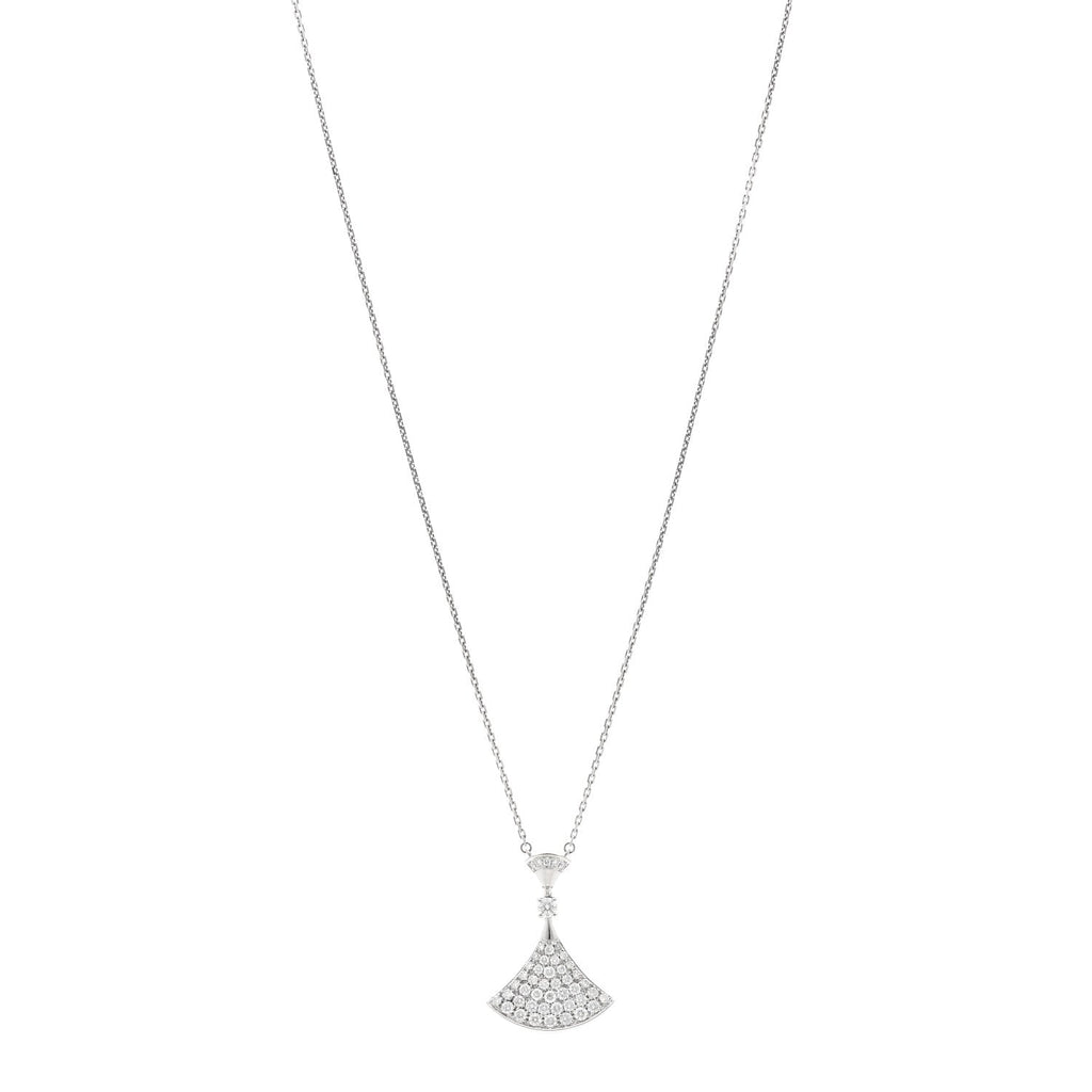 18K White Gold Diamond Large Divas' Dream Pave Necklace