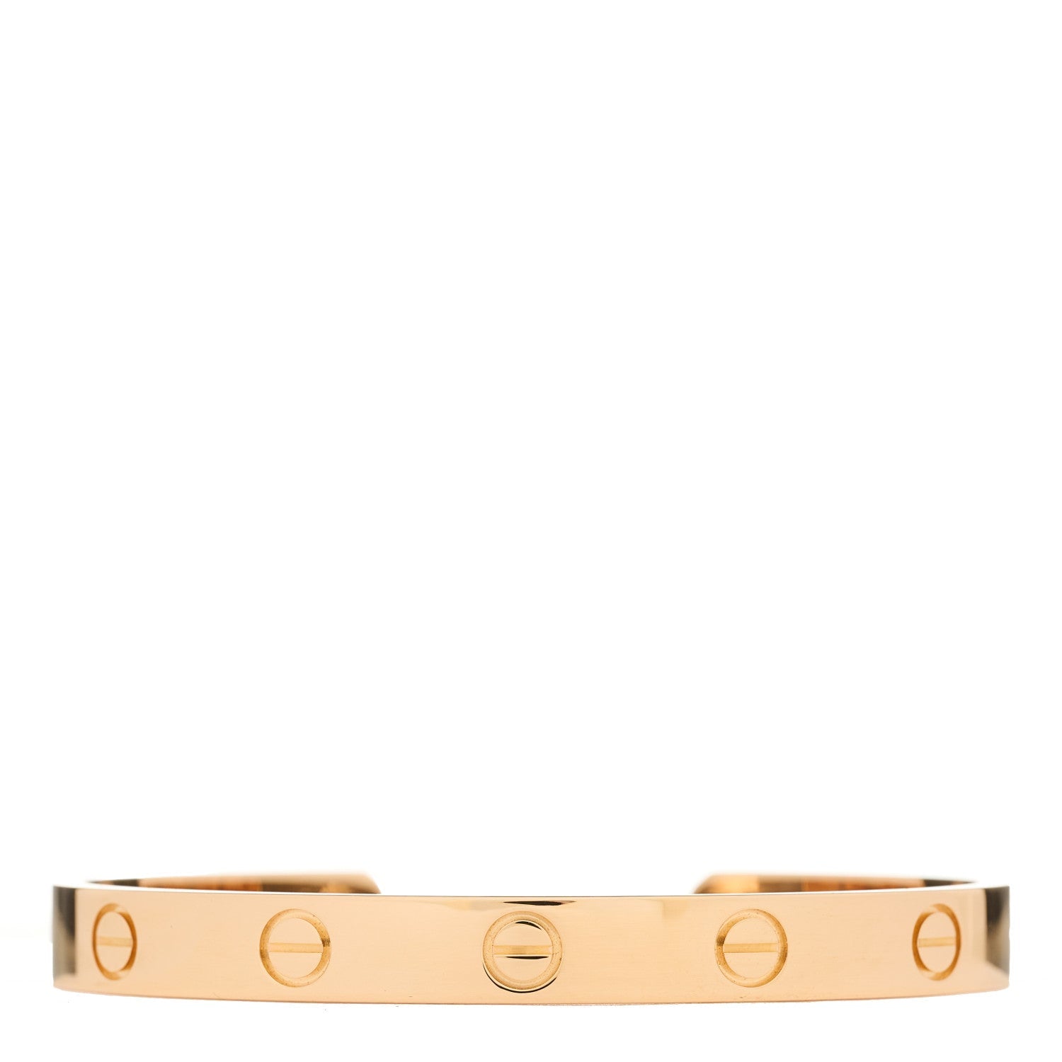 18K Pink Gold LOVE Cuff Bracelet 16