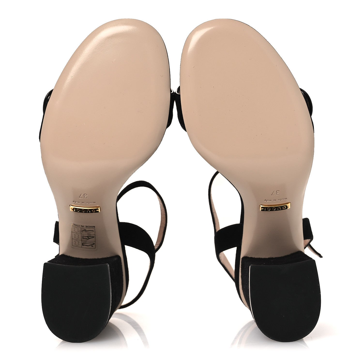 Kid Scamosciato GG Marmont Ankle Wrap 75mm Sandals 37 Black