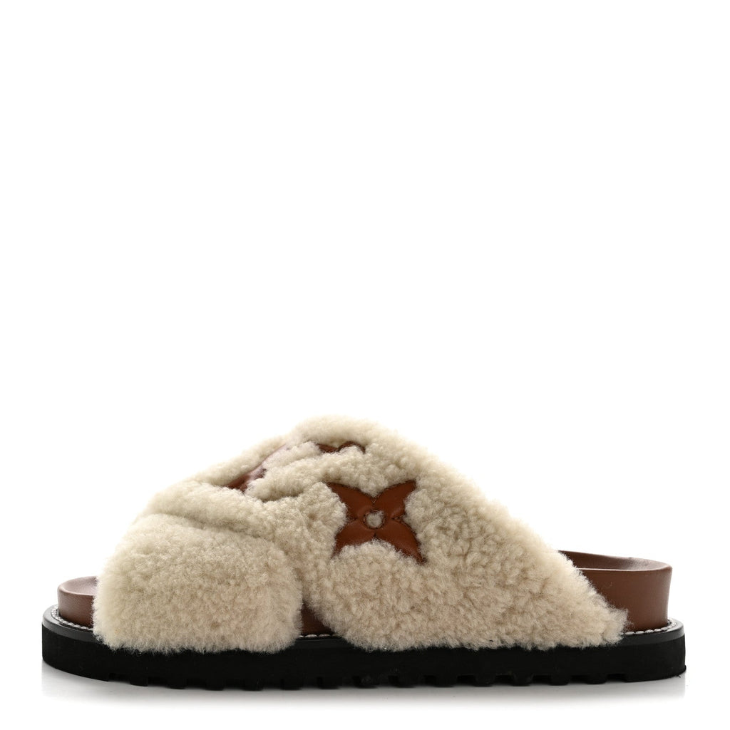 Shearling Paseo Flat Comfort Mule 36 Brown
