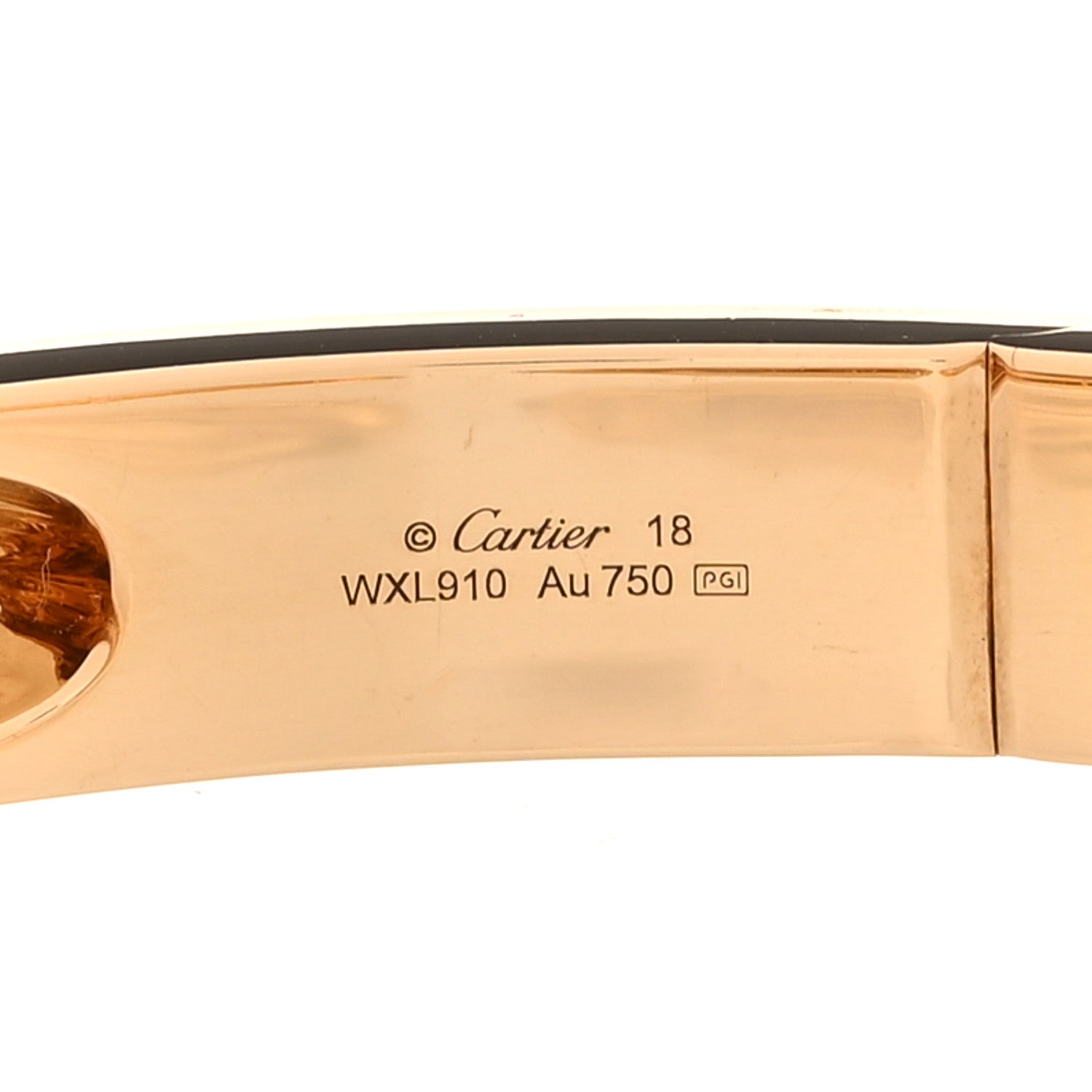 18K Yellow Gold Onyx Tsavorite Black Lacquer Panthere De Cartier Cuff Bracelet 18