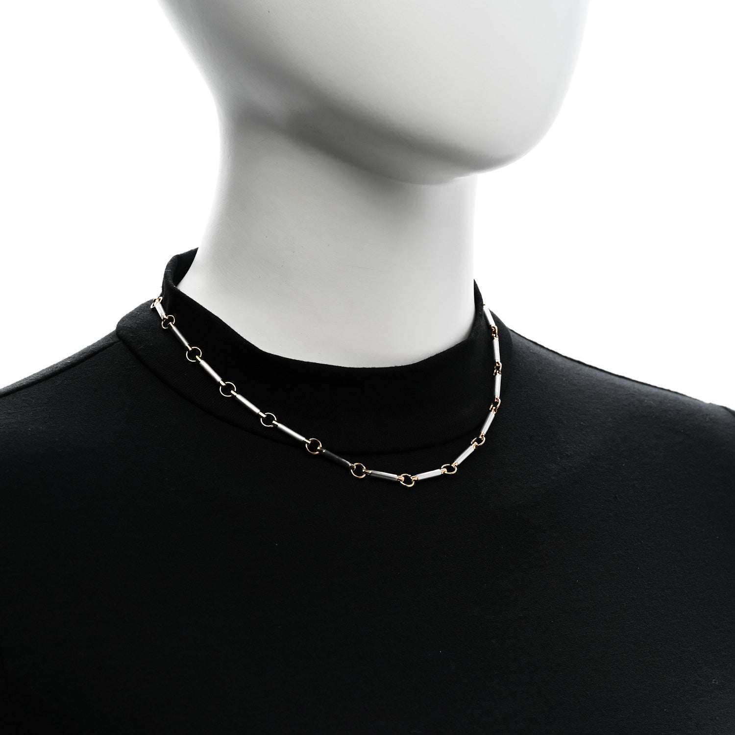 18K Yellow White Gold Element Chain Necklace