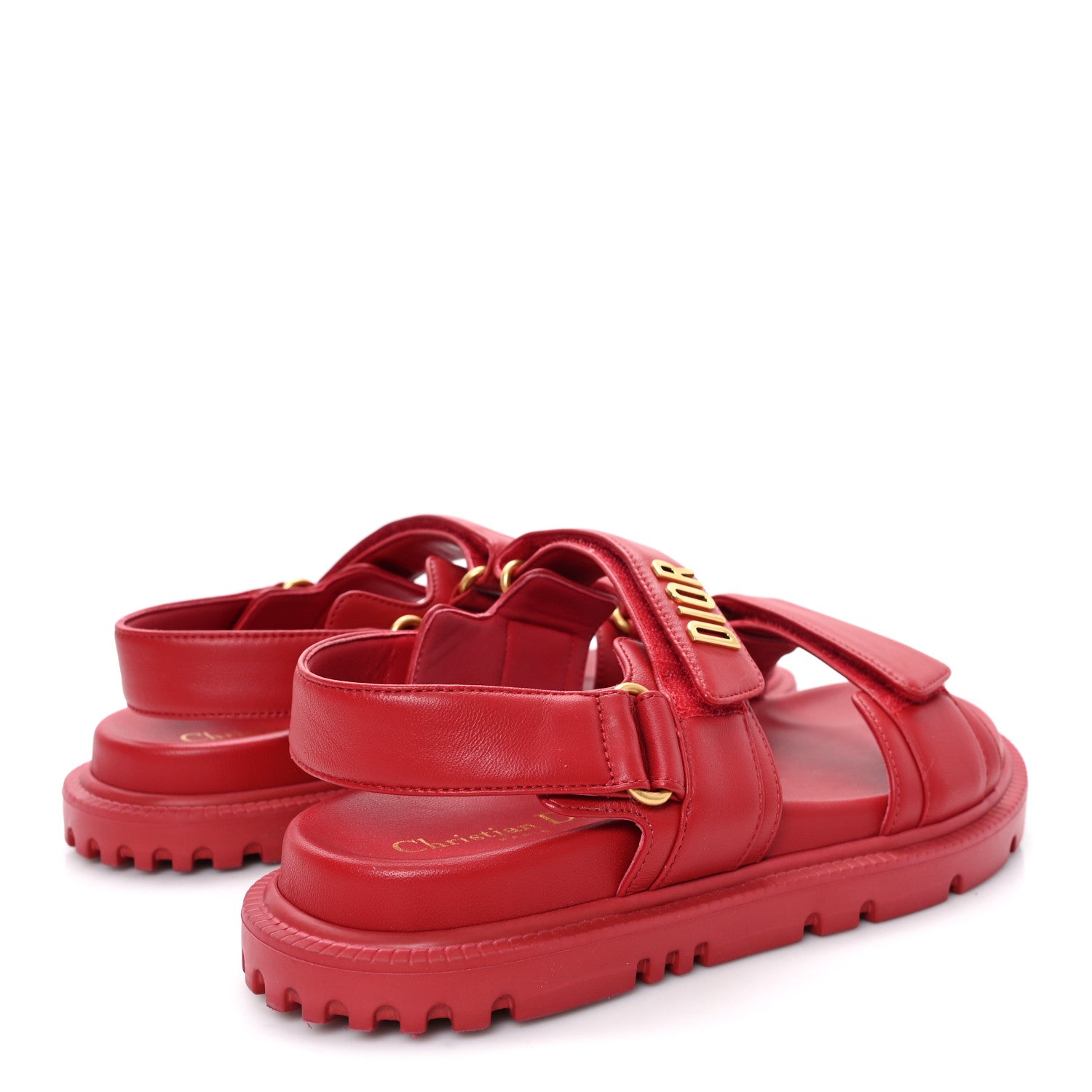 Lambskin Dioract 10mm Sandals 37.5 Raspberry