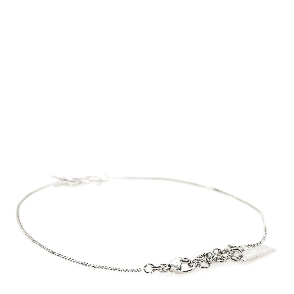 Brass Monogram Charm Bracelet Silver