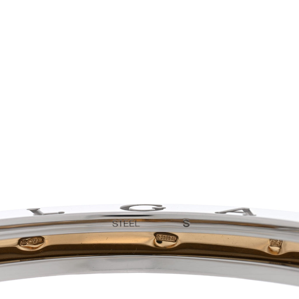 18K Yellow Gold Stainless Steel B.Zero1 Bangle Bracelet S