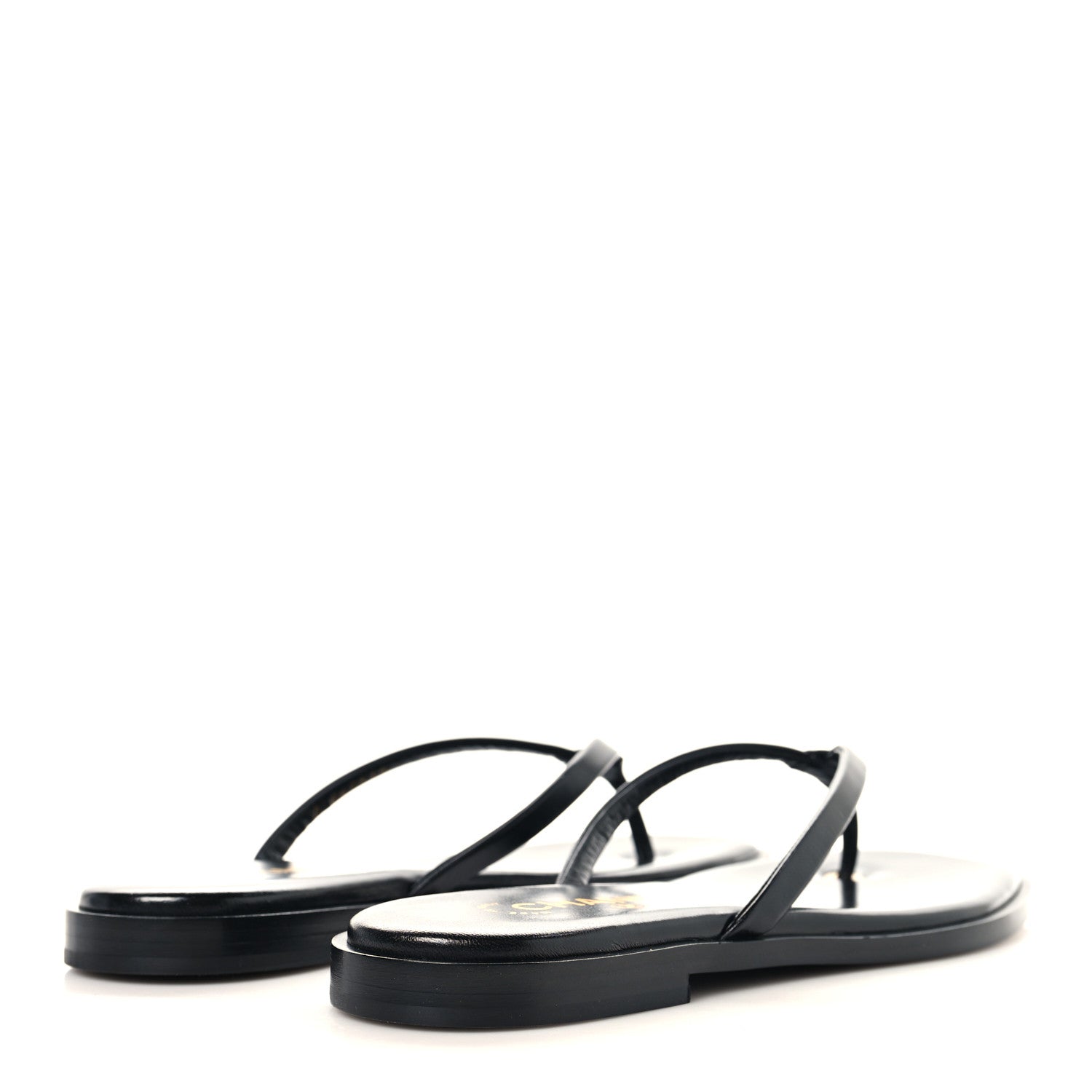 Goatskin CC Times Square Thong Sandals 39 Black