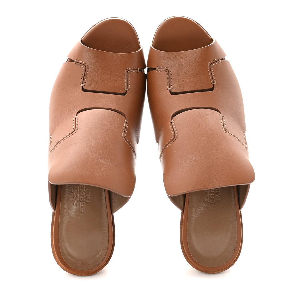 Calfskin Right Mules 36 Palissandre