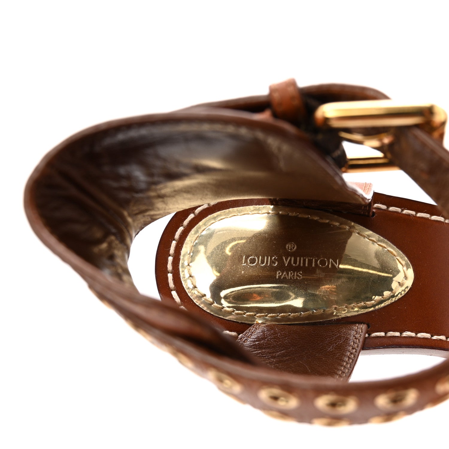 Calfskin Monogram Passenger Sandals 37 Cognac
