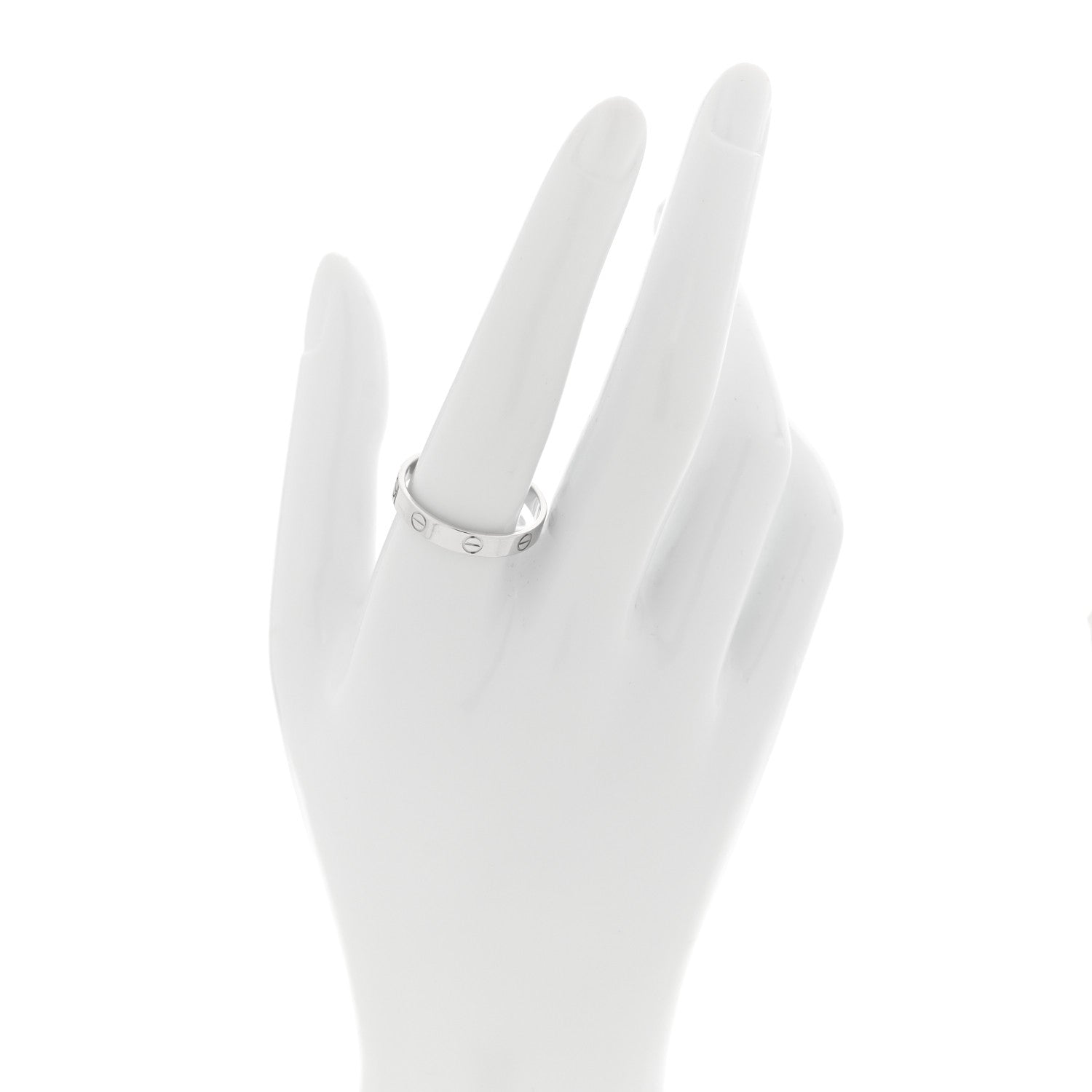 18K White Gold 3.5mm LOVE Wedding Band Ring 61 9.5
