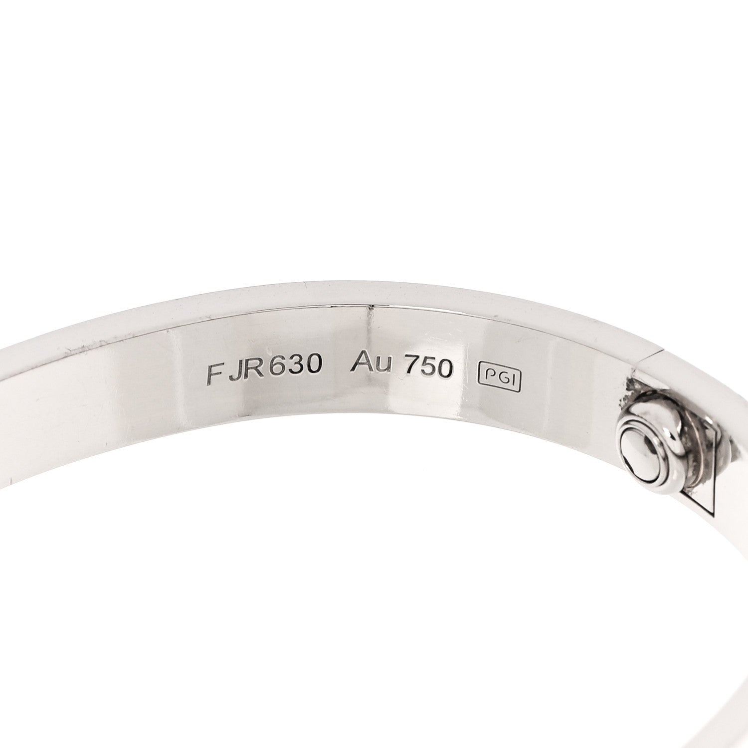 18K White Gold LOVE Bracelet 15