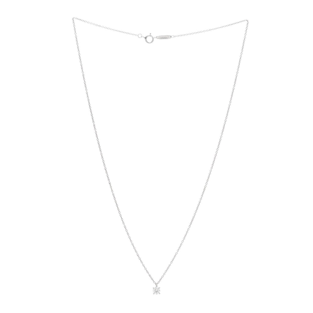 Platinum Diamond .27ct Solitaire Pendant Necklace
