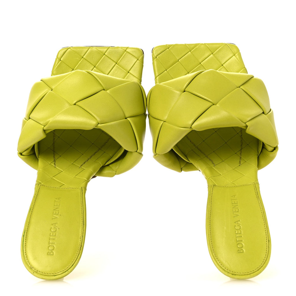Nappa Maxi Intrecciato Lido 90mm Mule Sandals 36.5 Kiwi