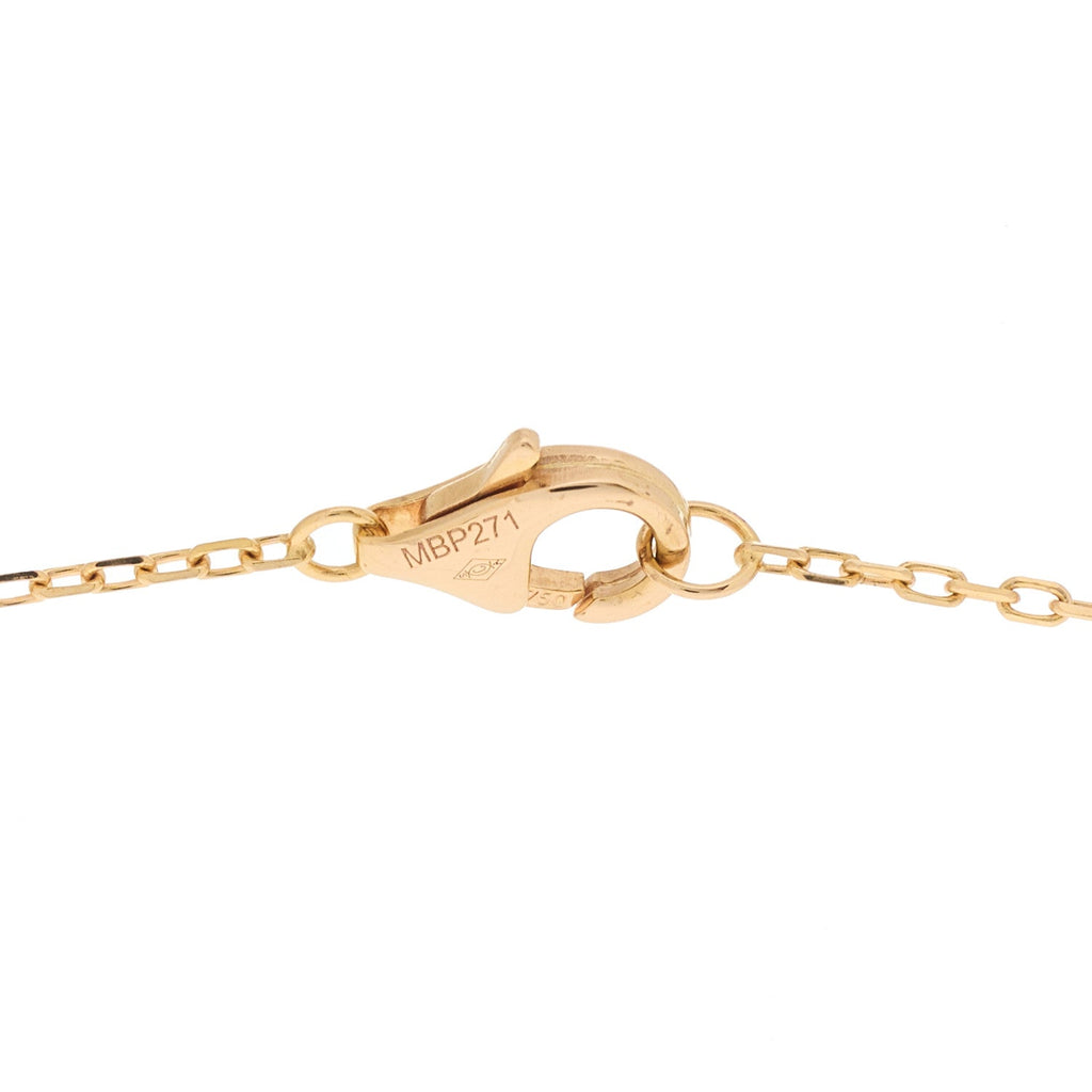 18K Pink Gold Pink Sapphire Trinity Pendant Necklace