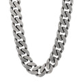 Metal Curb Chain Necklace Oxidized Silver