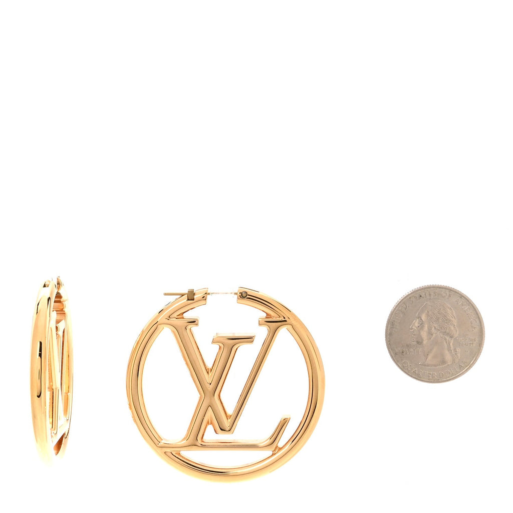 Metal Louise Hoop Earrings Gold