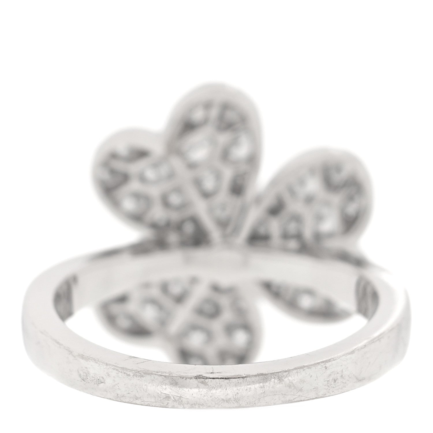 18K White Gold Diamond Small Frivole Ring 48 4.5