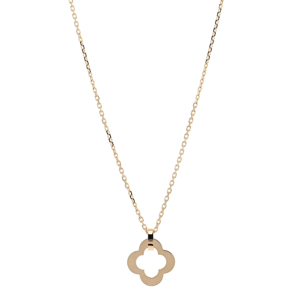 18K Yellow Gold Byzantine Alhambra Pendant Necklace